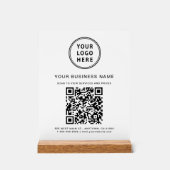 Zakelijke QR-code en Logo White Acryl Bord (Voorkant)