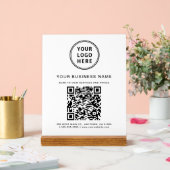 Zakelijke QR-code en Logo White Acryl Bord (Huwelijk)