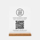 Zakelijke QR-code en logo wit Acryl Bord (Voorkant)