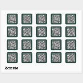 Zakelijke QR-code en moderne aangepaste website Vierkante Sticker (Vel)