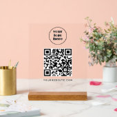 Zakelijke QR-code en website | logo Acryl Bord (Huwelijk)