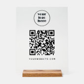 Zakelijke QR-code en website | logo Acryl Bord (Voorkant)