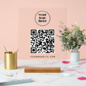 Zakelijke QR-code en website | logo Acryl Bord (Huwelijk)