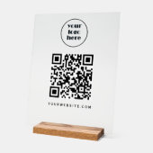 Zakelijke QR-code en website | logo Acryl Bord (Hoek)