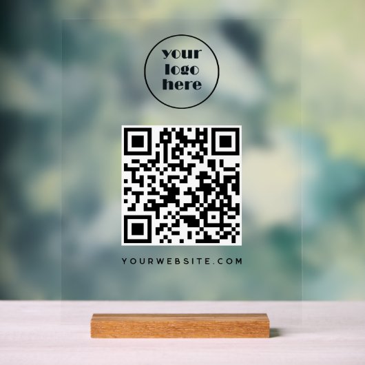 Zakelijke QR-code en website | logo Acryl Bord (Neutraal)