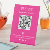 Zakelijke QR-code Google Review Reclamebord Met Voetstuk (Insitu)