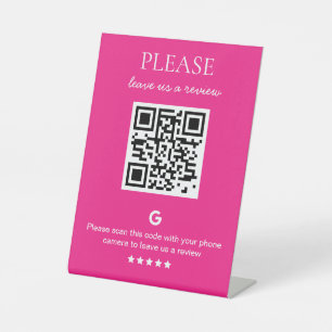 Zakelijke QR-code Google Review Reclamebord Met Voetstuk