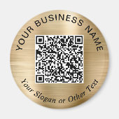 Zakelijke QR-code Goud Promotioneel Magneet (Voorkant)