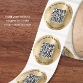 Zakelijke QR-code Goud Ronde Sticker