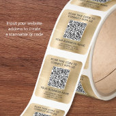 Zakelijke QR-code Goud Vierkante Sticker