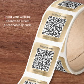 Zakelijke QR-code Goud Vierkante Sticker