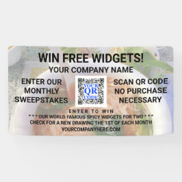 Zakelijke QR Code Licht Foto Aangepaste promotie Spandoek