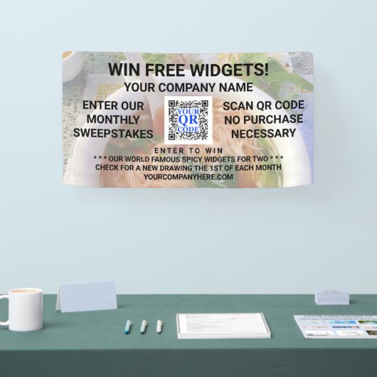 Zakelijke QR Code Licht Foto Aangepaste promotie Spandoek (Beurs)