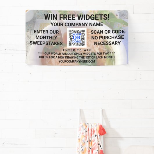 Zakelijke QR Code Licht Foto Aangepaste promotie Spandoek (Insitu)