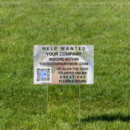 Zakelijke QR-code Licht Foto Uw Tekst Vacature Tuinbord