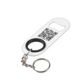 Zakelijke QR-code Logo Modern Mini Flessenopener (Achterkant Gekanteld)