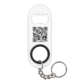 Zakelijke QR-code Logo Modern Mini Flessenopener (Achterkant)