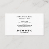 Zakelijke QR-code Logo Moderne Witte Ontwerp Visitekaartje (Achterkant)
