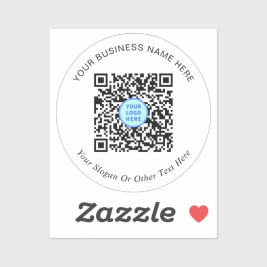 Zakelijke QR Code Logo Promotie Sticker (Vel)