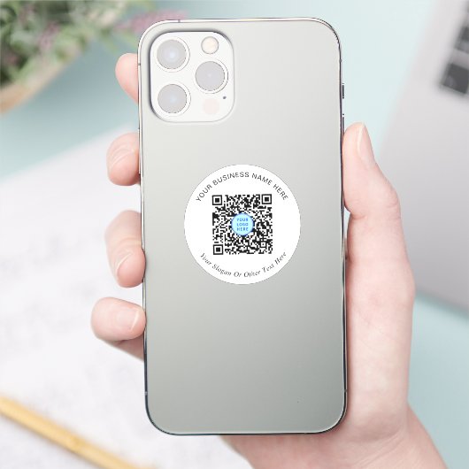 Zakelijke QR Code Logo Promotie Sticker (Telefoon)
