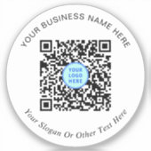 Zakelijke QR Code Logo Promotie Sticker (Voorkant)