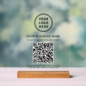 Zakelijke QR-code Logo Wissen Acryl Bord (Neutraal)