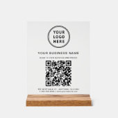 Zakelijke QR-code Logo Wissen Acryl Bord (Voorkant)
