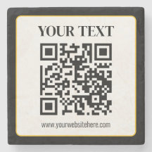 Zakelijke QR-code met boven- en ondertekst, zwart 