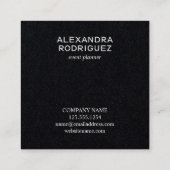  zakelijke QR-code minimaal zwart Vierkante Visitekaartje (Achterkant)