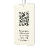 Zakelijke QR Code Naam Contact Info Zwart-wit Luchtverfrisser (Links)