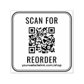 Zakelijke QR-code nabestelwebsite Zelfinktende Stempel (Design)