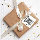 Zakelijke QR Code Promotie Wit Vierkante Sticker