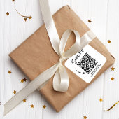 Zakelijke QR Code Promotie Wit Vierkante Sticker