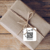 Zakelijke QR Code Promotie Wit Vierkante Sticker