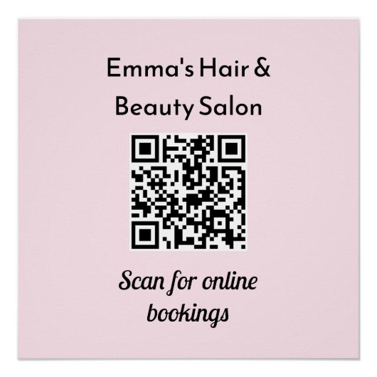 Zakelijke QR-code Promotionele Aangepaste Schoonhe Perfect Poster (Voorkant)