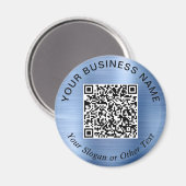 Zakelijke QR-code promotionele Blauwe Magneet (Voorkant / Achterkant)