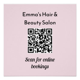 Zakelijke QR Code Promotionele Custom Beauty Salon Perfect Poster