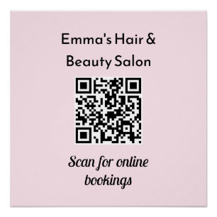 Zakelijke QR Code Promotionele Custom Beauty Salon Perfect Poster