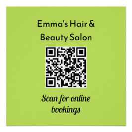 Zakelijke QR Code Promotionele Custom Beauty Salon Perfect Poster