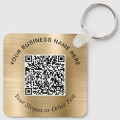 Zakelijke QR-code promotionele goud Sleutelhanger (Achterkant)