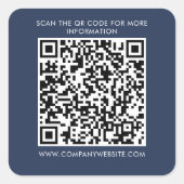 Zakelijke QR Code Promotionele Marketing Custom Vierkante Sticker (Voorkant)