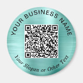 Zakelijke QR-code promotionele Teal Mint Groen Magneet (Voorkant)