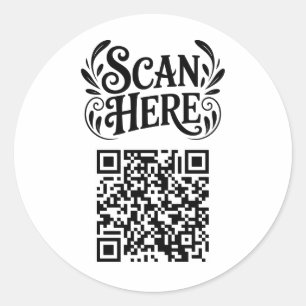 Zakelijke QR-code Ronde Sticker