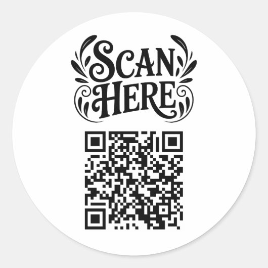 Zakelijke QR-code Ronde Sticker (Voorkant)