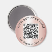 Zakelijke QR-code Rose Goud Promotie Magneet (Voorkant / Achterkant)