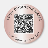 Zakelijke QR-code Rose Goud Promotie Magneet (Voorkant)