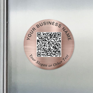 Zakelijke QR-code Rose Goud Promotie Magneet