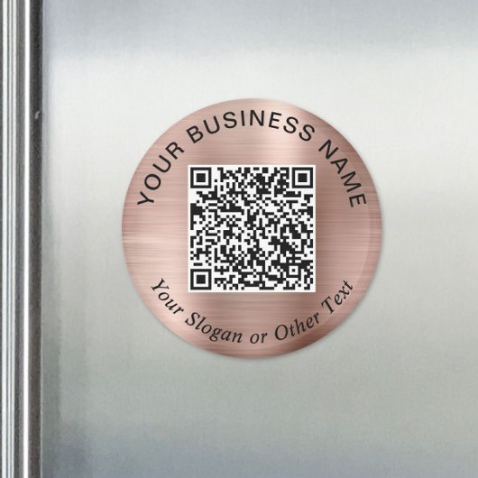 Zakelijke QR-code Rose Goud Promotie Magneet