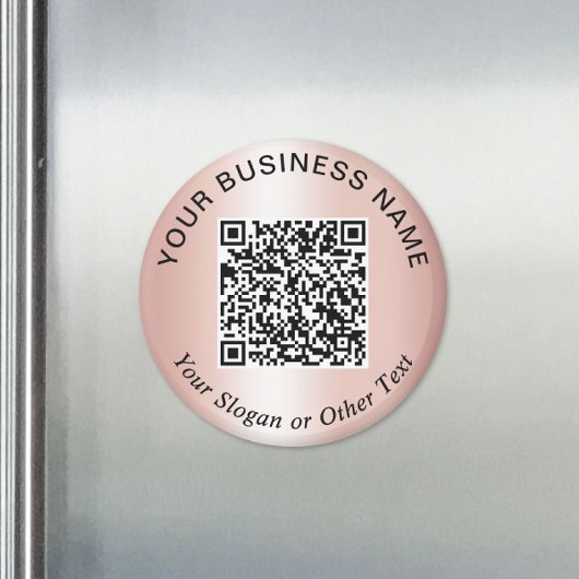 Zakelijke QR-code Rose Goud Promotie Magneet