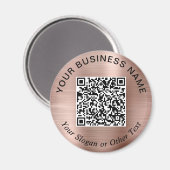 Zakelijke QR-code Rose Goud Promotie Magneet (Voorkant / Achterkant)